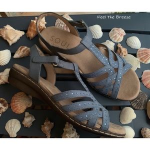 NEW IN BOX Naturalizer Brielle Blue Sandals 8W